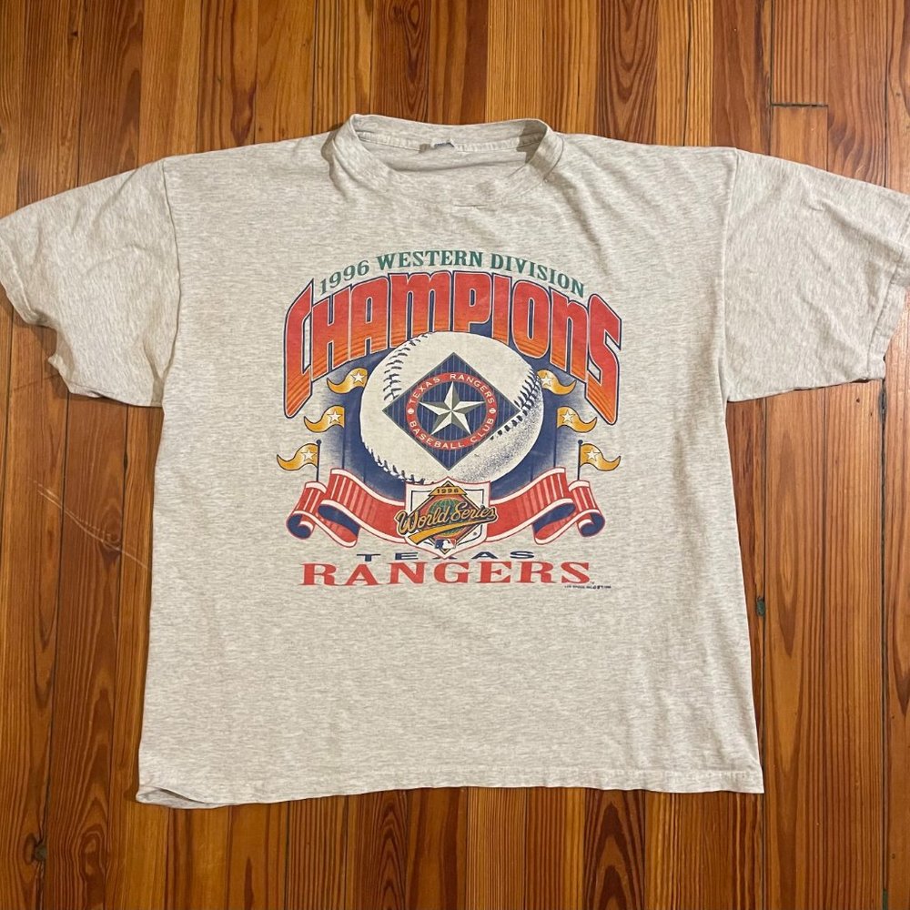 Vintage Texas Rangers 1996 Western Division shirt collection tee